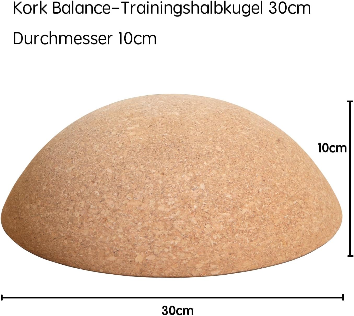 Kork Balance-Trainingshalbkugel 30cm x 10cm
